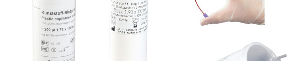 Kunststoff-Blutgaskapillaren